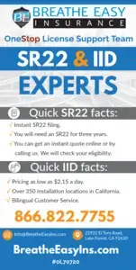 Breathe Easy Insurance Agents are SR-22 and IID Experts